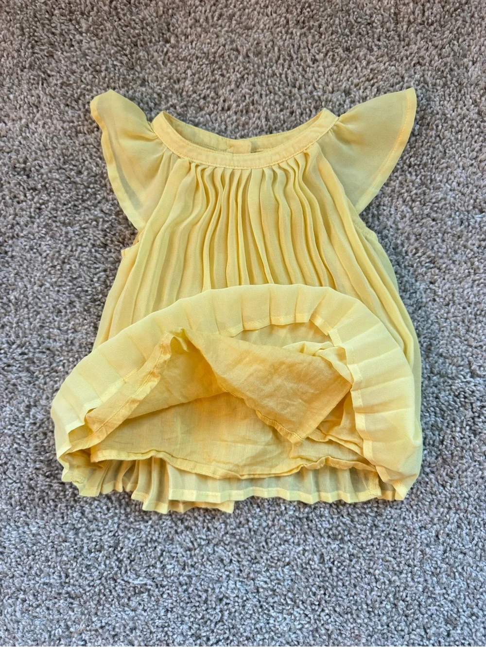 Baby Girl Outfit Bundle Lemon Tutu Baby Outfit Yellow Pleated Dress 0-3 Months